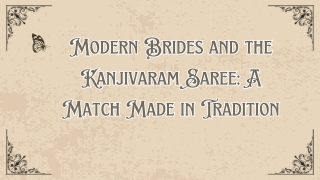 Modern Brides and the Kanjivaram Saree A Match Made in Tradition