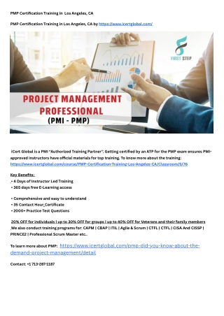 PMP Certification Training in  Los Angeles, CA