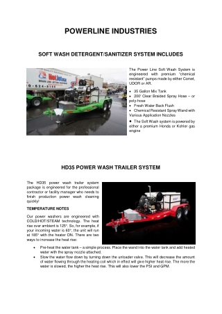 Overview of Trailer Mounted Pressure Washers for Powerline Industries