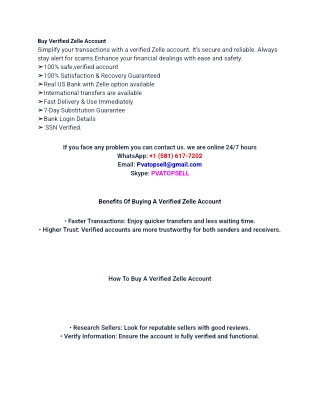 Buy Verified Zelle Account -