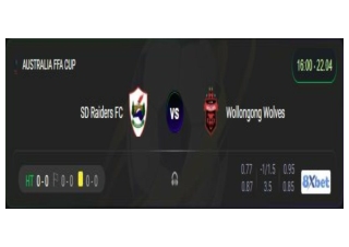 Xem trực tiếp trận đấu SD Raiders FC vs Wollongong Wolves