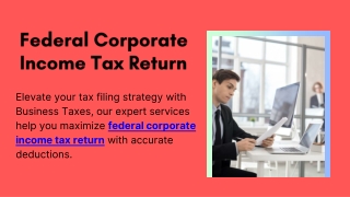 Federal Corporate Income Tax Return