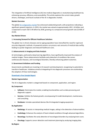 Artificial Intelligence in Diagnostics Market