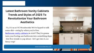 Latest Bathroom Vanity Cabinets Trends and Styles of 2025 To Revolutionize Your Bathroom Aesthetics