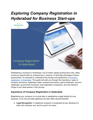 Company Registration in Hyderabad - Google Docs