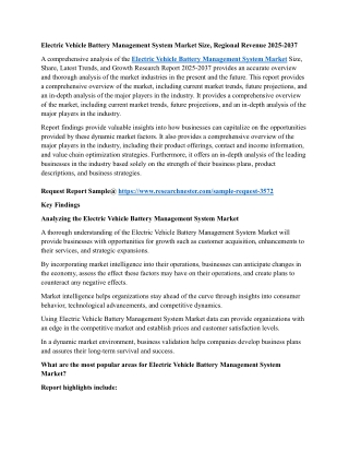 Electric Vehicle Battery Management System Market