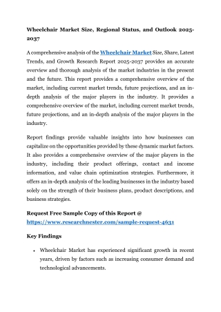 Wheelchair Market