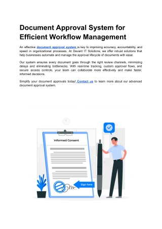 Document Approval System for Efficient Workflow Management