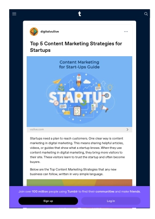 Top 5 Content Marketing Strategies for Startups