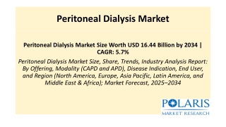 Peritoneal Dialysis MarketPeritoneal Dialysis Market Size, Share, Trends, Indust