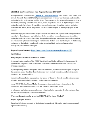 CRISPR & Cas Genes Market