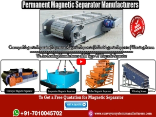 Permanent Magnetic Separator Manufacturers in Chennai