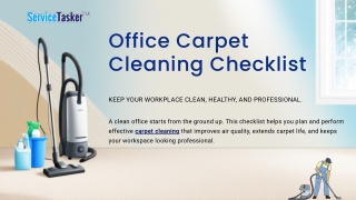 Office Carpet Cleaning Checklist | ServiceTasker™
