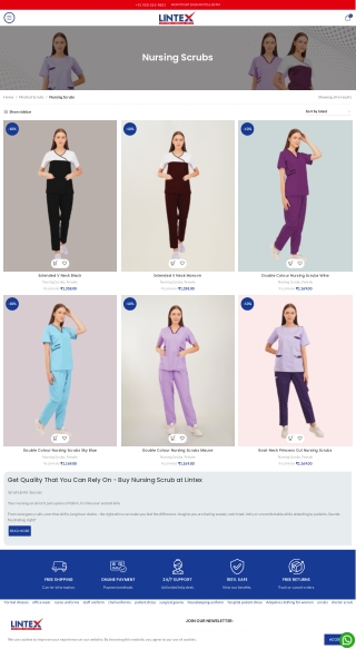 Buy Nursing Scrubs for Women & Men Online from Lintex