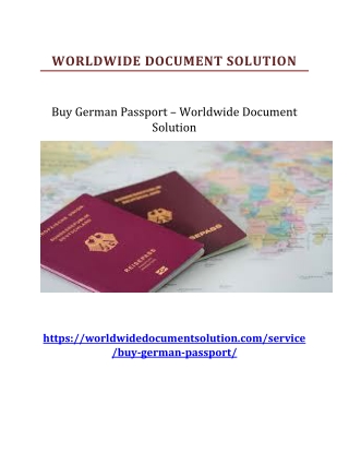 Buy German Passport