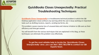 Simple Steps to Resolve QuickBooks Closes Unexpectedly
