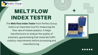 Melt Flow Index Tester