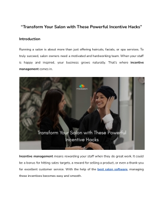 Transform Your Salon with These Powerful Incentive Hacks
