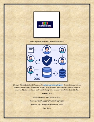 Data integration platform  Match Data Pro LLC