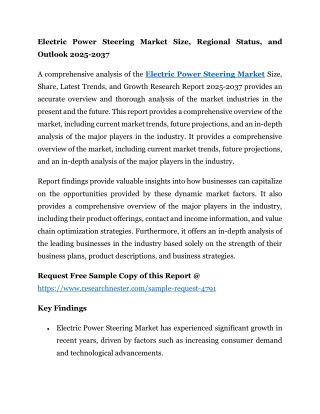 Electric Power Steering Market