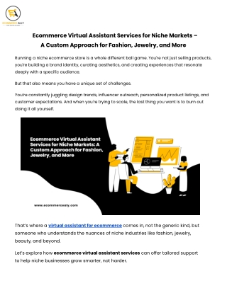 Ecommerce Virtual Assistant Services for Niche Markets – A Custom Approach for Fashion, Jewelry, and More (1)