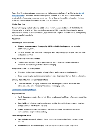 Dental Imaging Market