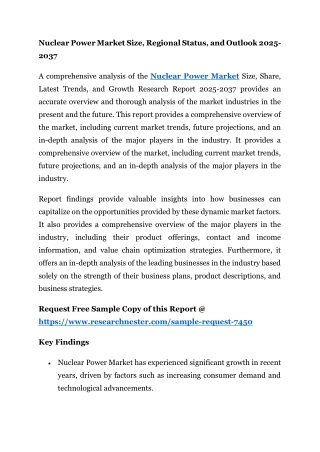Nuclear Power Market