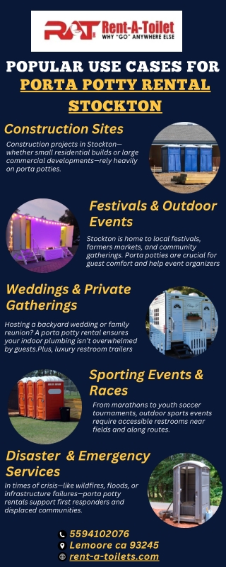 Popular Use Case For Porta Potty Rental Stockton