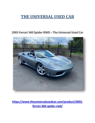 2003 Ferrari 360 Spider RWD