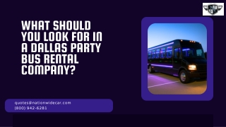 What Should You Look for in a Dallas Party Bus Rental Company
