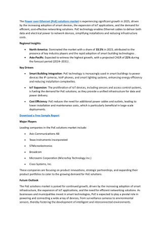 Power Over Ethernet Solutions Market