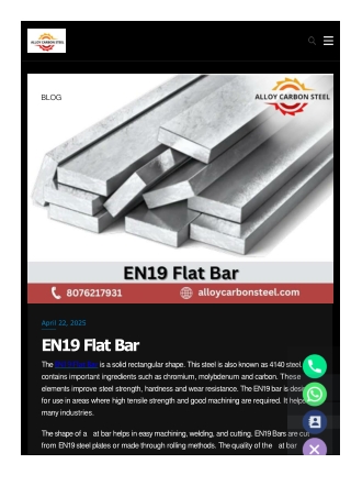 EN19 Flat Bar