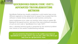 Effective Strategy To Resolve QuickBooks Error Code 15271