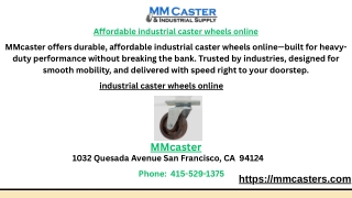 Affordable industrial caster wheels online