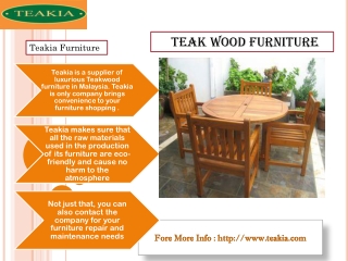 teakia: Teakwood Furniture Malaysia