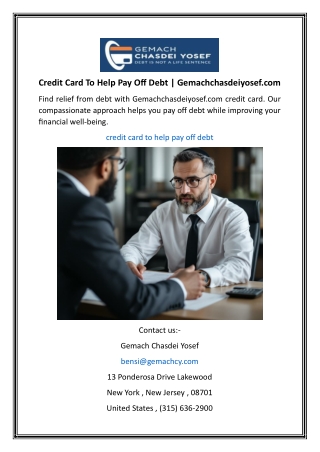 Credit Card To Help Pay Off Debt  Gemachchasdeiyosef.com