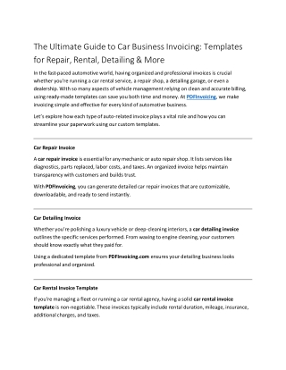 The Ultimate Guide to Car Business Invoicing Templates for Repair, Rental, Detailing & More (1)