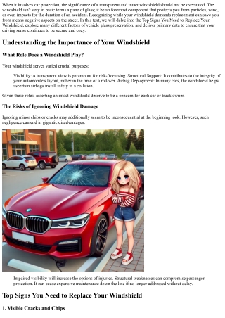 Top Signs You Need to Replace Your Windshield
