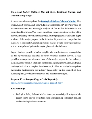 Biological Safety Cabinet Market