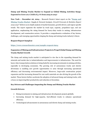 Dump and Mining Trucks Market