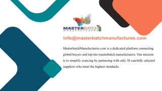 Additive Masterbatch