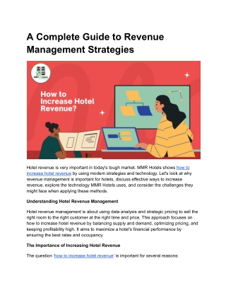 How to increase hotel revenue