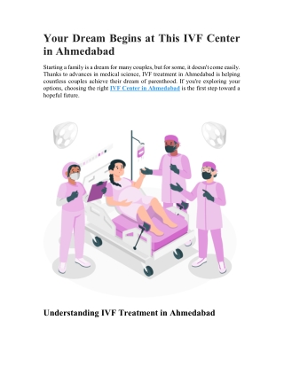 Your Dream Begins at This IVF Center in Ahmedabad