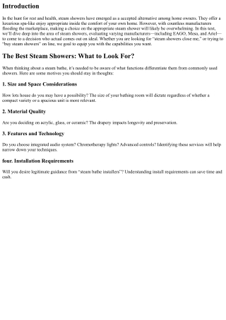 Comparing Different Brands of Steam Showers: Who Comes Out on Top?