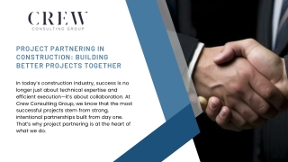 Project Partnering in Construction Building Success Through Collaboration