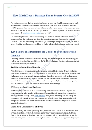 How Much Does a Business Phone System Cost in 2025
