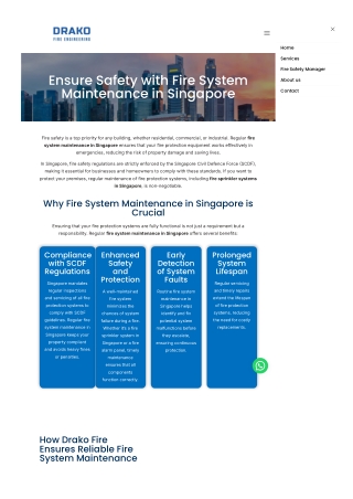Fire System Maintenance in Singapore – Trusted Safety Solutions for Every Busine