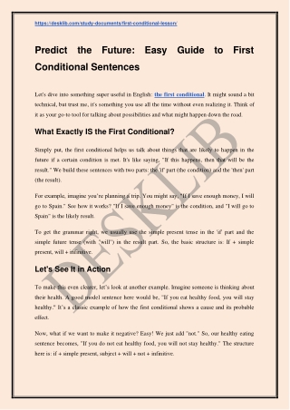 Predict the Future_ Easy Guide to First Conditional Sentences -PDF
