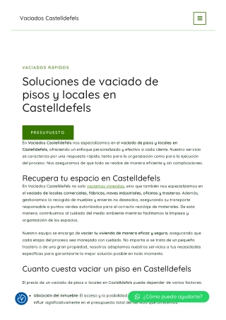 Vaciado de pisos y locales Castelldefels