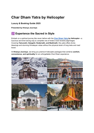 Char Dham Yatra